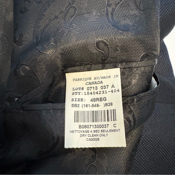 ARNOLD BRANT 100% Bamboo Blazer Suit Jacket Navy 48 Regular - Picture 6 of 9